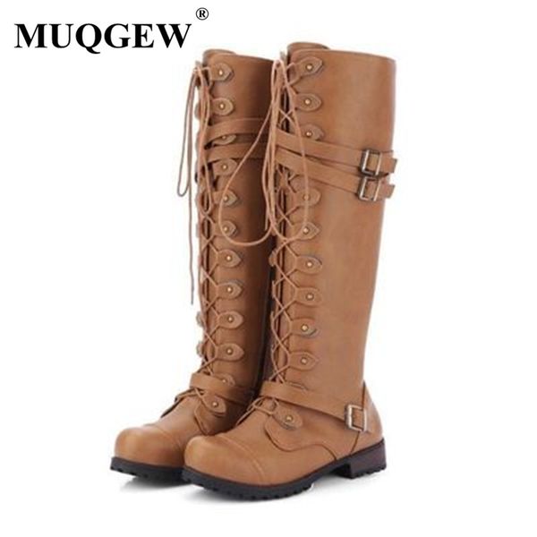 new women leather knee high boots fashion classic lace-up flat boots ladies autumn winter shoes black brown knight long
new women leather knee high boots fashion classic lace-up flat boots ladies autumn winter shoes black brown knight long