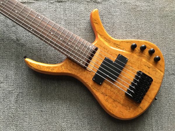 7 strings yellow pattern electric bass guitar maple body 24 frets black hardware active pickups ing
7 strings yellow pattern electric bass guitar maple body 24 frets black hardware active pickups ing