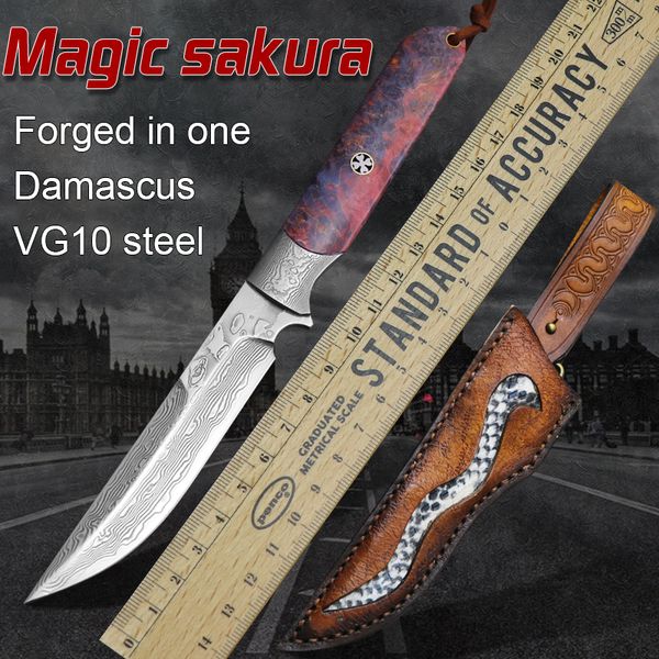 Damascus steel VG10 steel Tools Camping Hunting Straight Knife Handmade FixeOutdoor Tools Tactical Self-defense Tools Knives
Damascus steel VG10 steel Tools Camping Hunting Straight Knife Handmade FixeOutdoor Tools Tactical Self-defense Tools Knives