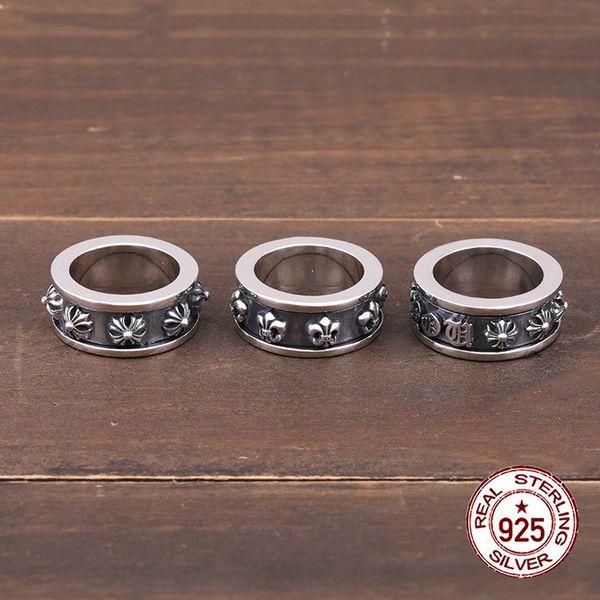 925 sterling silver ring personality retro couple punk style cross rotating sanskrit style jewelry gift for lover
925 sterling silver ring personality retro couple punk style cross rotating sanskrit style jewelry gift for lover