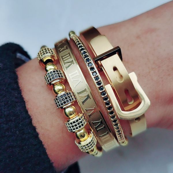 woogge 4pcs/set sell titanium steel horseshoe buckle bangles luxury handmade jewelry charming copper beads bracelet, Golden;silver
woogge 4pcs/set sell titanium steel horseshoe buckle bangles luxury handmade jewelry charming copper beads bracelet, Golden;silver