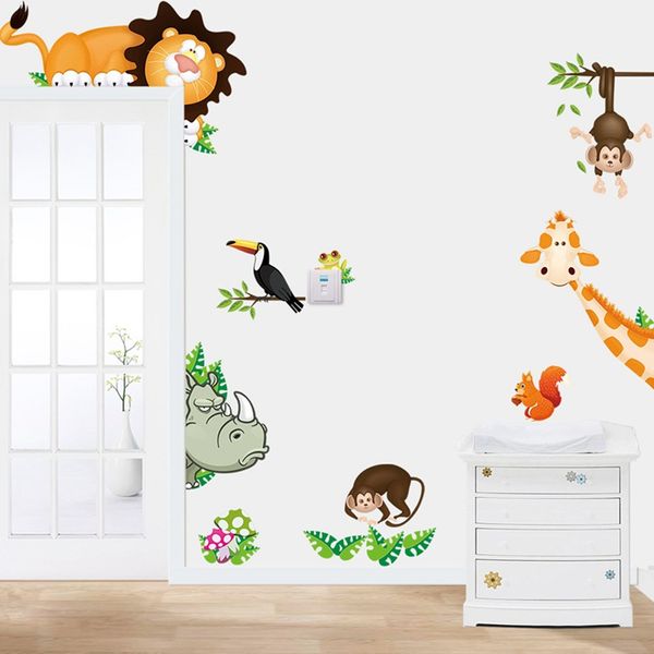 

джунгли животных стикер стены дает ребенку лучший подарок