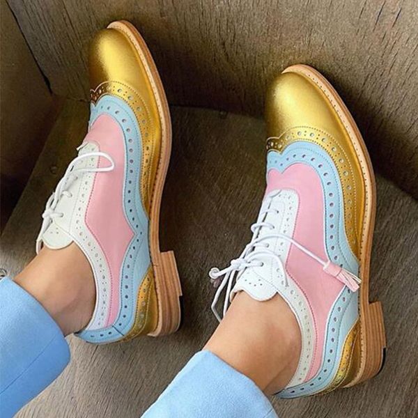 2020 women patchwork flat shoes lace up pu leather ladies cone heels sewing casual shoes female fashion woman hot, Black
2020 women patchwork flat shoes lace up pu leather ladies cone heels sewing casual shoes female fashion woman hot, Black