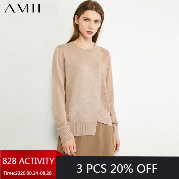 amii minimalism autumn fashion women sweater solid spliced oneck irregular hem loose women pullover causal female 12040498, White;black
amii minimalism autumn fashion women sweater solid spliced oneck irregular hem loose women pullover causal female 12040498, White;black