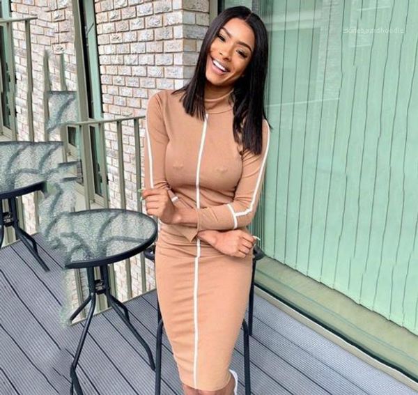 mid calf apparel womens summer autumn casual clothing women designer solid color dresses stand collar long sleeve, Black;gray
mid calf apparel womens summer autumn casual clothing women designer solid color dresses stand collar long sleeve, Black;gray