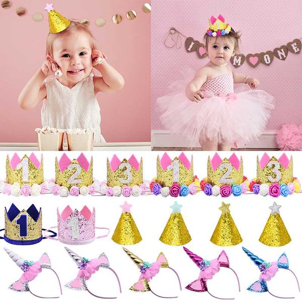 party hats first kids birthday caps number 1/2/3 years old princess prince crown one hat for baby shower decor
party hats first kids birthday caps number 1/2/3 years old princess prince crown one hat for baby shower decor