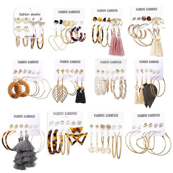 fashion shell tassel earrings for women bohemia leopard acrylic earrings big geometric star heart pearl earrings set diy jewelry, Golden;silver
fashion shell tassel earrings for women bohemia leopard acrylic earrings big geometric star heart pearl earrings set diy jewelry, Golden;silver
