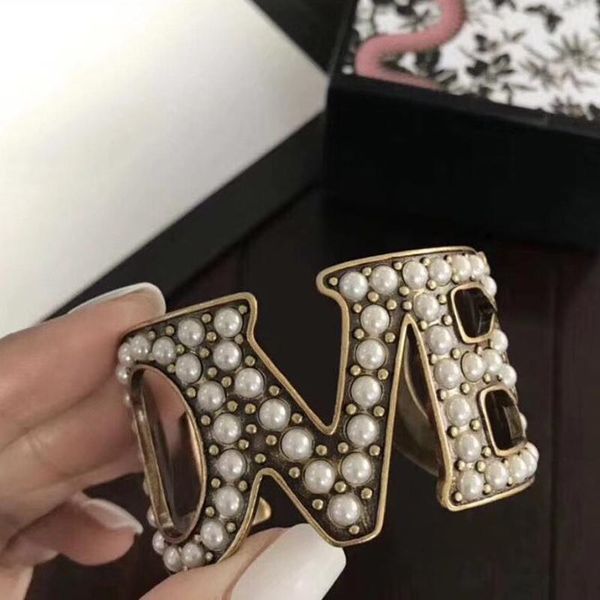 brand fashion pearl jewelry for women vintage bangle pearl letter love vintage party bangle yellow brass jewelry full pearls sh190721, Black
brand fashion pearl jewelry for women vintage bangle pearl letter love vintage party bangle yellow brass jewelry full pearls sh190721, Black