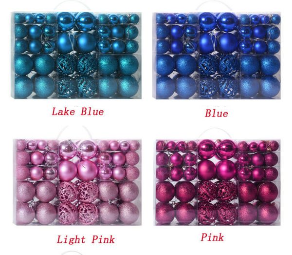 100pcs/set christmas tree balls bauble hanging home party ornament decor xmas