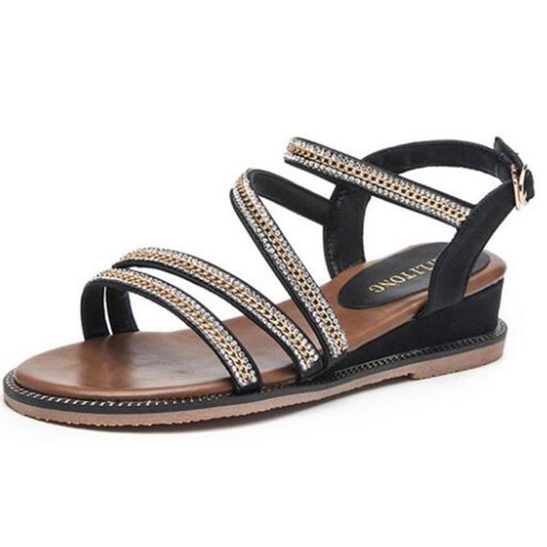 dress shoes summer bohemian sandals comfortable slope with flat beach female fashion rhinestones womens buty damskie xx282, Black
dress shoes summer bohemian sandals comfortable slope with flat beach female fashion rhinestones womens buty damskie xx282, Black