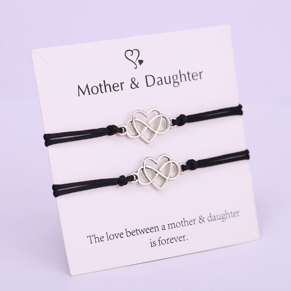 (a set) mother daughter infinity heart bracelets adjustable rope bracelet women girl fashion jewelry drop shipping, Golden;silver
(a set) mother daughter infinity heart bracelets adjustable rope bracelet women girl fashion jewelry drop shipping, Golden;silver
