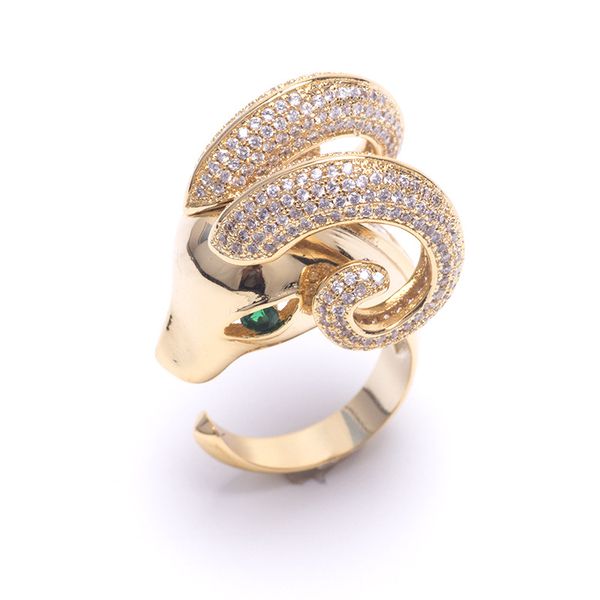 Sheep Head Ring Silver Open Ring Animal Insert Drill Ornaments Fashion Gold plating on Copper Hot
Sheep Head Ring Silver Open Ring Animal Insert Drill Ornaments Fashion Gold plating on Copper Hot