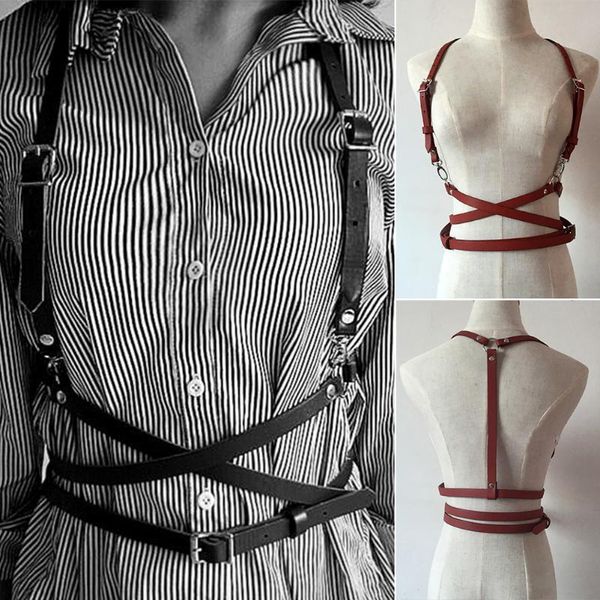 harness punk harajuku o-ring garters faux leather body bondage cage sculpting harness waist belt straps suspenders belt, Black;brown
harness punk harajuku o-ring garters faux leather body bondage cage sculpting harness waist belt straps suspenders belt, Black;brown