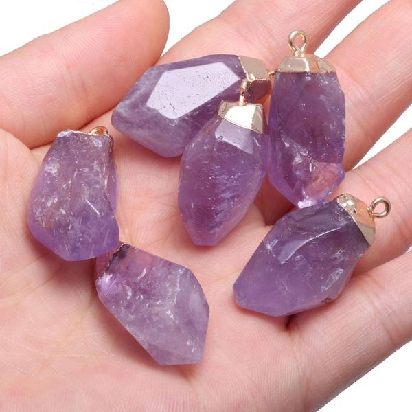 charms 1 piece natural stone amethysts pendants irregular shape exquisite charm for jewelry making diy necklace earring accessories, Bronze;silver
charms 1 piece natural stone amethysts pendants irregular shape exquisite charm for jewelry making diy necklace earring accessories, Bronze;silver