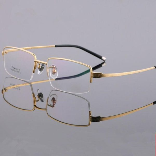 pure titanium men half rimless eyeglass frames luxury glasses myopia rx able quality, Black
pure titanium men half rimless eyeglass frames luxury glasses myopia rx able quality, Black