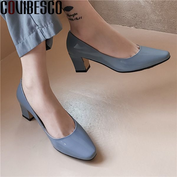 covibesco 2020 autumn shallow genuine leather women's shoes round toe fashion thick high heels pumps wedding shoes woman, Black
covibesco 2020 autumn shallow genuine leather women's shoes round toe fashion thick high heels pumps wedding shoes woman, Black