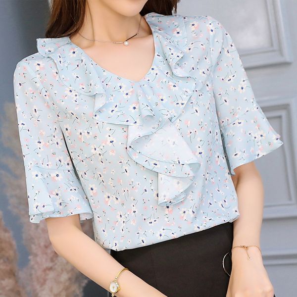 plus size short sleeve white chiffon blouses print women clothing summer woman casual blouse new shirts female blusa ay003
plus size short sleeve white chiffon blouses print women clothing summer woman casual blouse new shirts female blusa ay003
