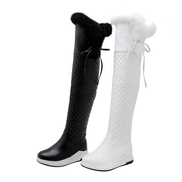2020 thick fur over the knee boots new keep warm snow boots for women platform party wedding shoes woman thigh high, Black
2020 thick fur over the knee boots new keep warm snow boots for women platform party wedding shoes woman thigh high, Black