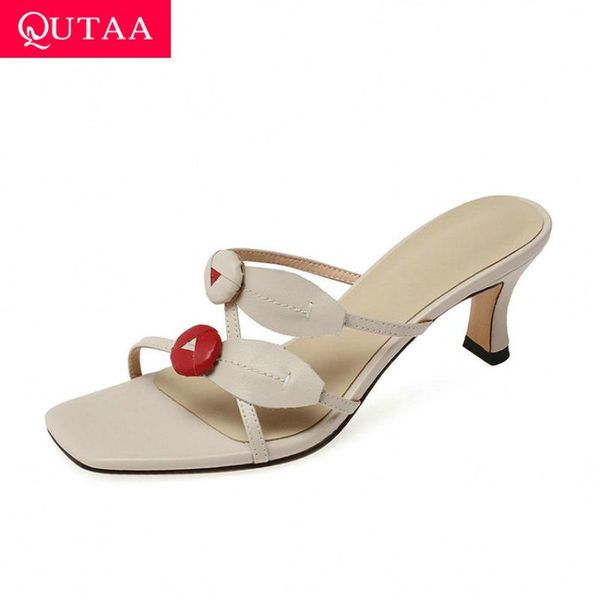 qutaa 2020 cow leather cut outs women pumps open-toed summer slingback sandals square high heel fashion women shoes size 34-39, Black 
qutaa 2020 cow leather cut outs women pumps open-toed summer slingback sandals square high heel fashion women shoes size 34-39, Black