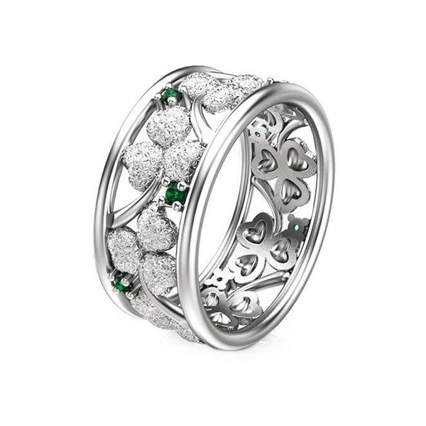 exquisite women's 925 sterling silver floral rings natural emerald diamond jewelry lucky clover flower poetic eternity ring, Golden;silver
exquisite women's 925 sterling silver floral rings natural emerald diamond jewelry lucky clover flower poetic eternity ring, Golden;silver