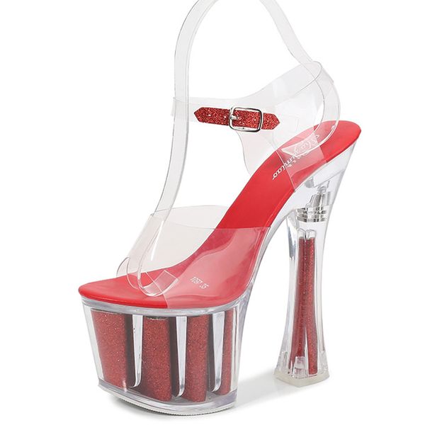 sandals high heel women transparent crystal shoes wedding catwalk t-stage rose flower super thick, Black
sandals high heel women transparent crystal shoes wedding catwalk t-stage rose flower super thick, Black
