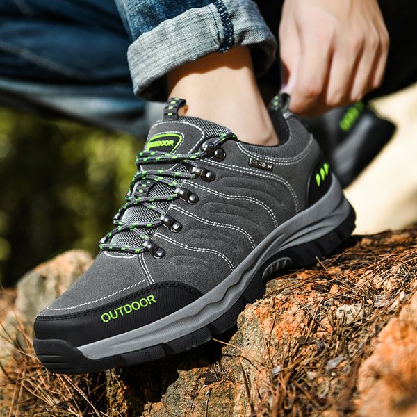 men non-slip outdoor hiking shoes size 39-48 leather shoes men comfortable durable sneakers men's casual tenis, Black
men non-slip outdoor hiking shoes size 39-48 leather shoes men comfortable durable sneakers men's casual tenis, Black
