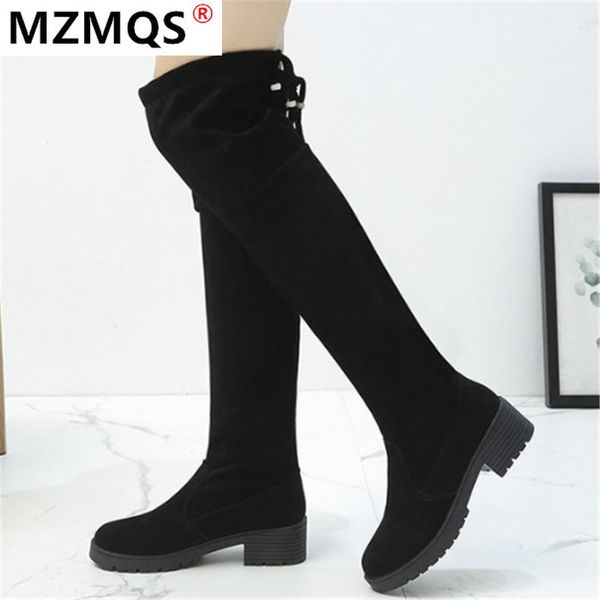 2020 fashion women boots winter over the knee suede boots thigh high mid heel lace-up warm women shoes botas mujer, Black
2020 fashion women boots winter over the knee suede boots thigh high mid heel lace-up warm women shoes botas mujer, Black