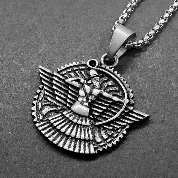 amumiu figure pendant necklace stainless steel jewelry for men angle wing amulet p107, Silver
amumiu figure pendant necklace stainless steel jewelry for men angle wing amulet p107, Silver