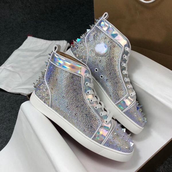 2020 red bottom spikes sonnylo high-sneakers shoes fashion brand rivets & strass trainers dress,party,wedding eu35-47, Black
2020 red bottom spikes sonnylo high-sneakers shoes fashion brand rivets & strass trainers dress,party,wedding eu35-47, Black