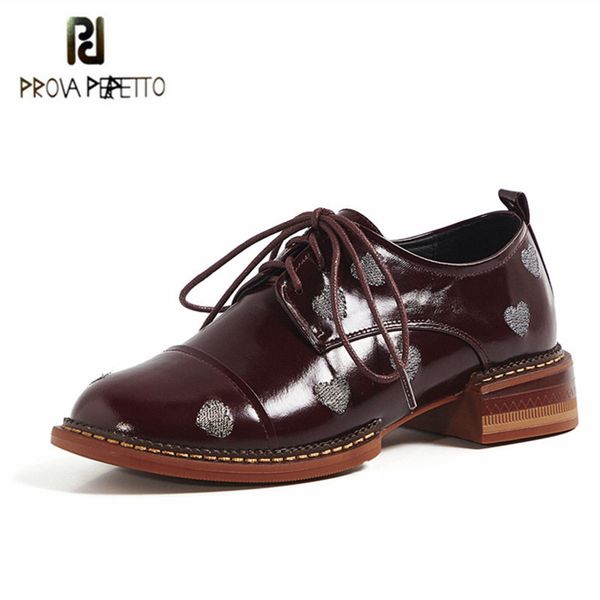 prova perfetto all-match flat women shoes lace-up round toe thick bottom chunky heel shoes retro genuine leather loafers, Black
prova perfetto all-match flat women shoes lace-up round toe thick bottom chunky heel shoes retro genuine leather loafers, Black