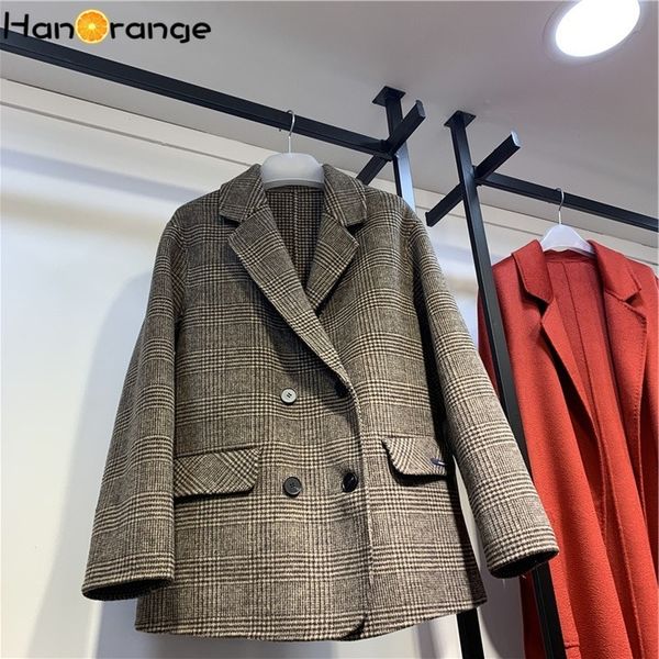 women's suits & blazers high-end double-sided 100% wool women plaid suit coat autumn winter 2021 double breasted oversized blazer, White;black
women's suits & blazers high-end double-sided 100% wool women plaid suit coat autumn winter 2021 double breasted oversized blazer, White;black