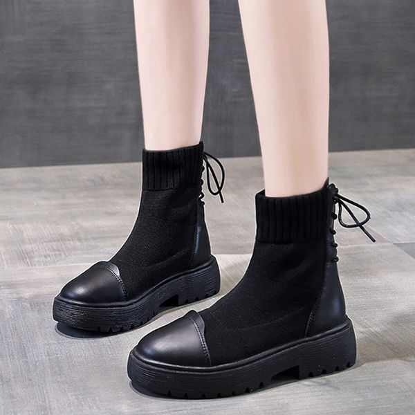 fashion solid high heels platform ankle boots for women back lace-up booties woman thick bottom non-slip botas ladies, Black
fashion solid high heels platform ankle boots for women back lace-up booties woman thick bottom non-slip botas ladies, Black