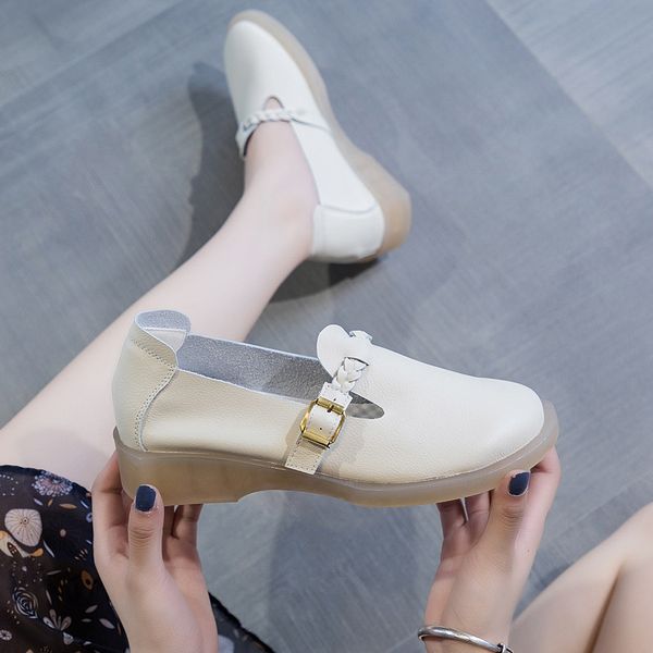 peipah genuine leather soft bottom women's mary janes flats women shallow casual shoes woman autumn buckle strap flat with shoes, Black
peipah genuine leather soft bottom women's mary janes flats women shallow casual shoes woman autumn buckle strap flat with shoes, Black