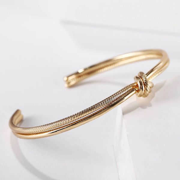 2020 new fashion open bangle trendy double-deck knotted charm bracelets for women girls simple metal bracelets jewelry gifts, Black
2020 new fashion open bangle trendy double-deck knotted charm bracelets for women girls simple metal bracelets jewelry gifts, Black