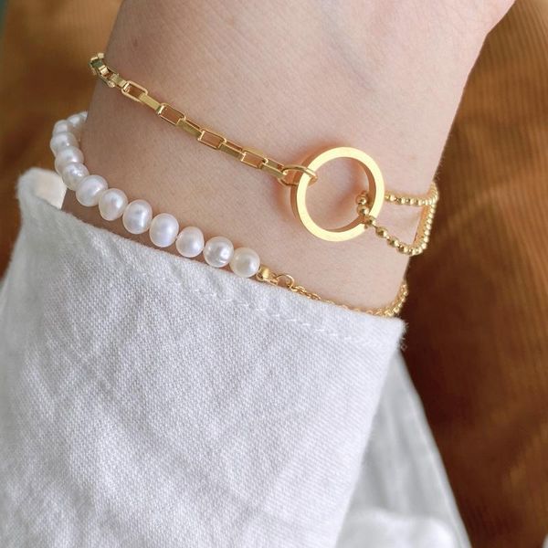 stylish versatile lady spliced temperament bracelet titanium steel metal, Black
stylish versatile lady spliced temperament bracelet titanium steel metal, Black
