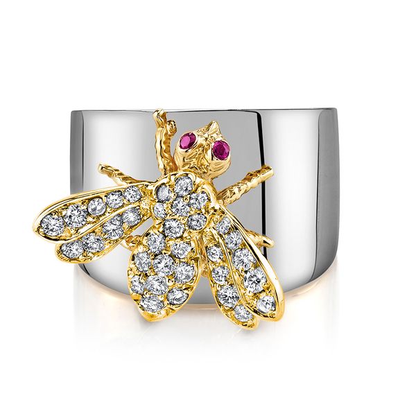 junerain brand animal ring golden color flying honeybee shaped jewelry with colorful cubic zircon stone hip hop stylish gift ring, Silver
junerain brand animal ring golden color flying honeybee shaped jewelry with colorful cubic zircon stone hip hop stylish gift ring, Silver