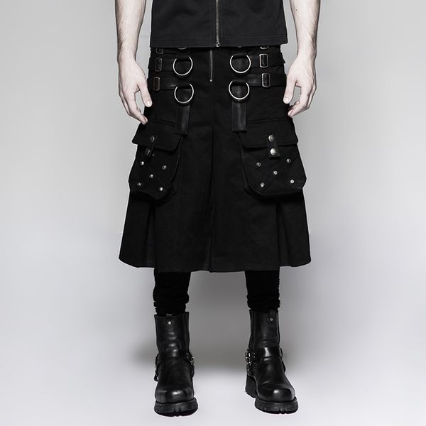 men's shorts punk rave style dark series metal warrior skirt heavy japanese samurai half, White;black
men's shorts punk rave style dark series metal warrior skirt heavy japanese samurai half, White;black