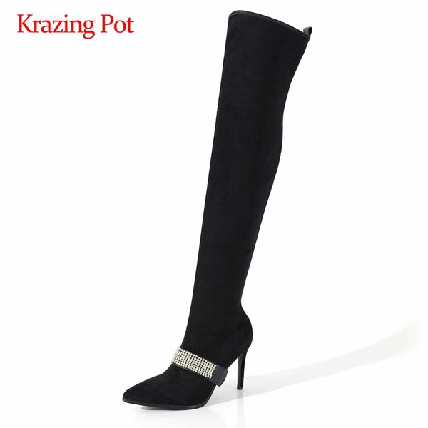 krazing горшок новый большой флок размер высокой уличной моды ночной клуб простирания фея заостренный носок высокий каблук жемчужные более-к, Black
krazing горшок новый большой флок размер высокой уличной моды ночной клуб простирания фея заостренный носок высокий каблук жемчужные более-к, Black