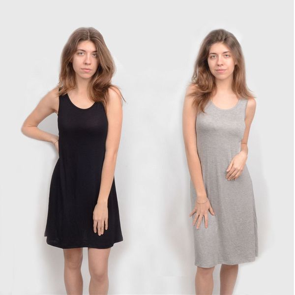 2020 spring summer women sleeveless neck solid color dress casual high stretchy bodycon package hip mini dress bt040a, Black;gray
2020 spring summer women sleeveless neck solid color dress casual high stretchy bodycon package hip mini dress bt040a, Black;gray