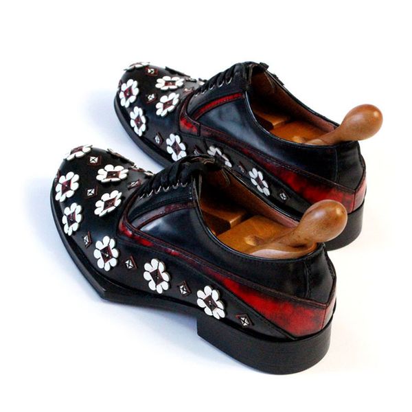 dress shoes handmade quality leather formal men lace up flower pattern sewing wedding sneakers height increasing, Black
dress shoes handmade quality leather formal men lace up flower pattern sewing wedding sneakers height increasing, Black