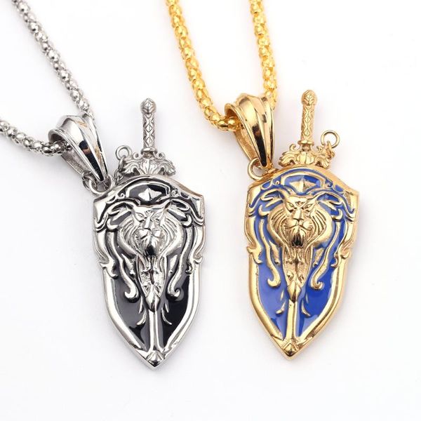 pendant necklaces wholesalepunk viking lion sword shield necklace man retro accessories jewelry anime vintage game, Silver
pendant necklaces wholesalepunk viking lion sword shield necklace man retro accessories jewelry anime vintage game, Silver