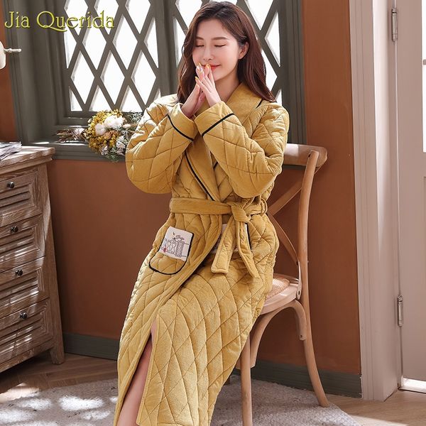 women's sleepwear lovely ladies winter housecoat plus size 3 layer padded thick bathrobe home dressing gown chic lingerie robe bath, Black;red
women's sleepwear lovely ladies winter housecoat plus size 3 layer padded thick bathrobe home dressing gown chic lingerie robe bath, Black;red