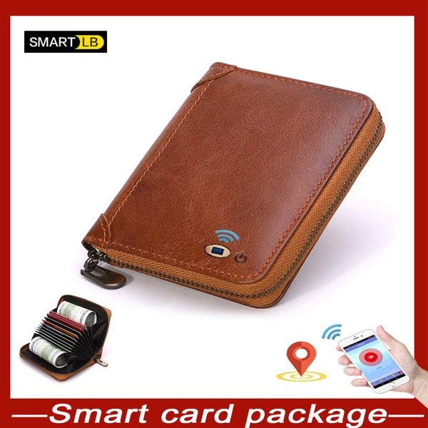 smart bluetooth card holder men wallets genuine leather credit card holder women zipper pocket small money bag male purses c0922, Brown;gray
smart bluetooth card holder men wallets genuine leather credit card holder women zipper pocket small money bag male purses c0922, Brown;gray