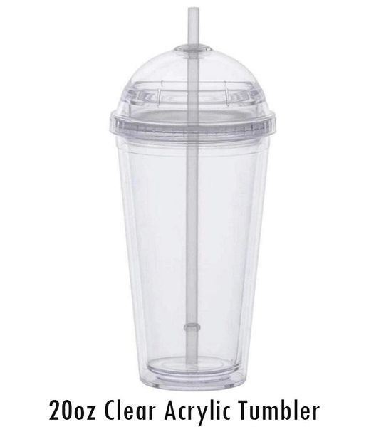 20oz clear acrylic tumbler plastic water mug with dome lid straw double wall leakage-proof outdoor drinking cup
20oz clear acrylic tumbler plastic water mug with dome lid straw double wall leakage-proof outdoor drinking cup