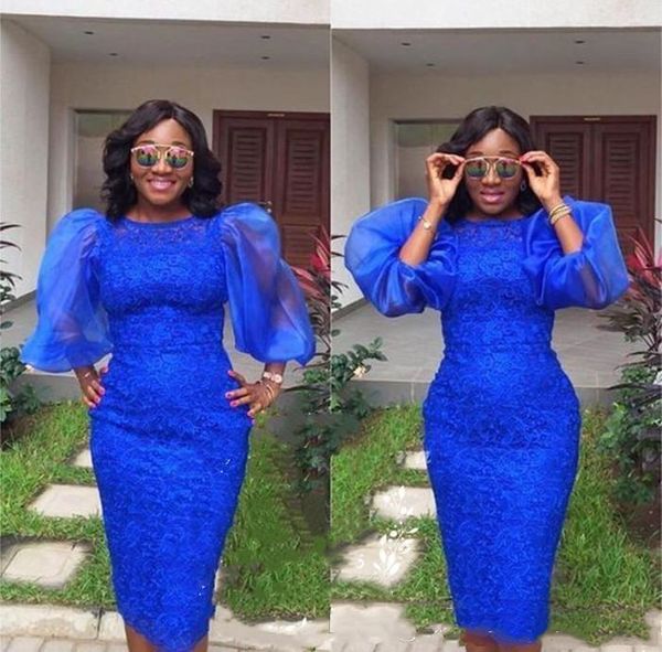 short mother of the bride dress puffy sleeves royal blue lace sheath knee length 2021 formal occasion evening prom party gowns, Black;red
short mother of the bride dress puffy sleeves royal blue lace sheath knee length 2021 formal occasion evening prom party gowns, Black;red