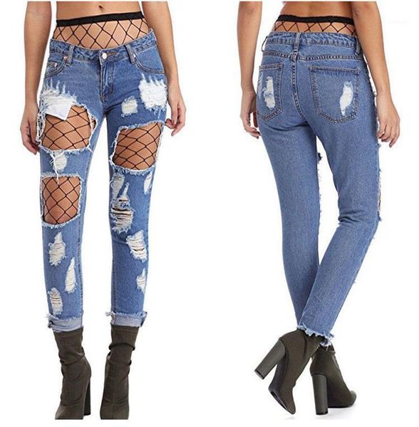 net socks hole casual skinny straight pants fashion womens jeans slim women designer jeans with, Blue
net socks hole casual skinny straight pants fashion womens jeans slim women designer jeans with, Blue