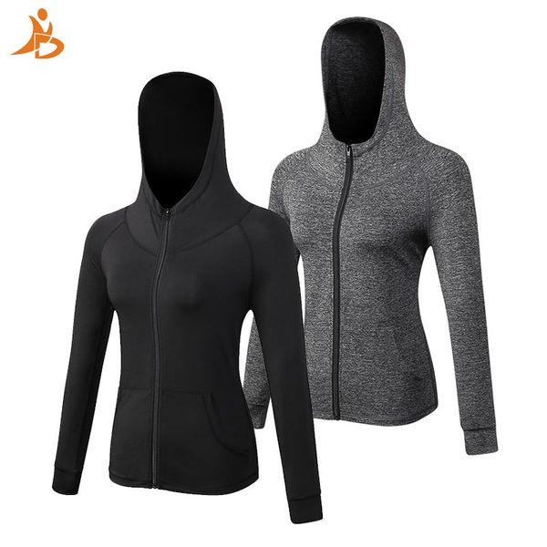 new women's fitness jacket for autumn and winter gym training sport running sportwear with zipper and hat leisure female t-shirt, White;red
new women's fitness jacket for autumn and winter gym training sport running sportwear with zipper and hat leisure female t-shirt, White;red