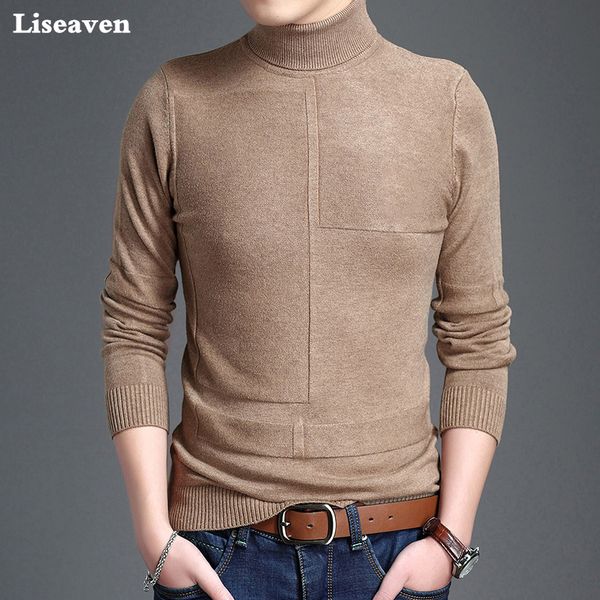 liseaven mens sweaters casual male turtleneck pullovers man's black solid knitwear slim brand clothing male pullover sweater, White;black
liseaven mens sweaters casual male turtleneck pullovers man's black solid knitwear slim brand clothing male pullover sweater, White;black