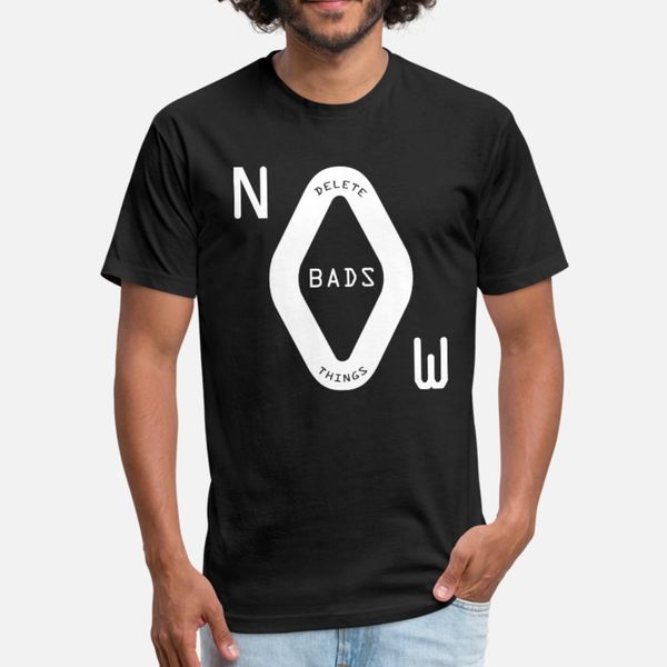 delete bads things now t shirt men designer tee shirt round collar male loose funny spring unique shirt