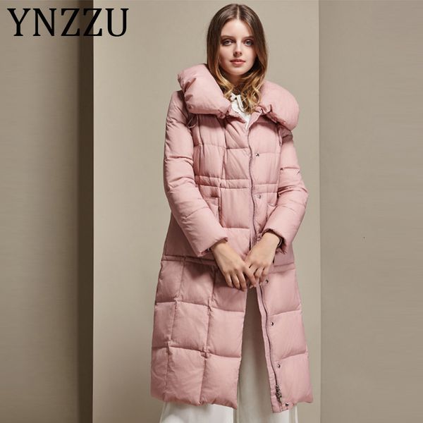 ynzzu 2019 winter women's down jacket elegant solid pink red long turn down collar slim female duck down coat a1331, Black;white
ynzzu 2019 winter women's down jacket elegant solid pink red long turn down collar slim female duck down coat a1331, Black;white